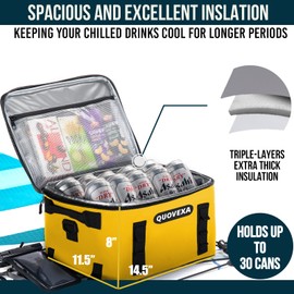 Sup Cooler, Paddle Board Cooler Bag, Kayak Cooler with 4 Pockets, Soft Paddleboard Accessory, Paddle Board Accessories Fits 30 Cans, Cooler Deck Bag with Phone Pouch