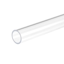 MECCANIXITY Acrylic Pipe Rigid Round Tube Clear 21mm(0.8") ID 25mm(1") OD 305mm(12") for Lamps and Lanterns,Water Cooling System 2pcs