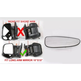 Aftermarket Products FOR RAM PROMASTER PASSENGER MIRROR GLASS HEATED EXTENDED LONG ARM BOTTOM LOWER