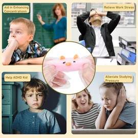 10 Pack Mini Squishy Chicken Squishies Toy, Cute Piggie Squeeze Sensory Toys, Furry Squishy Animal Relief Stress Ball with PVC Packaging Gifts Fidget Novelty Toy for Kids Adults Rainbow