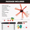 Morinoli 30 Feet Chimney Sweep Kit, Chrome Button Locking System,