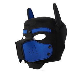 Babylounger Pup Hood, Pup Play Hood, Removable Dog Full Face Pup Hood (Blue)