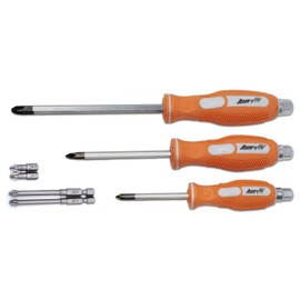 RW 0059-005/006 JIS (Japanese Industrial Standard) 7-Piece JIS Driver Set Includes (3) JIS Screwdrivers (#1, 2, 3) and (4) JIS 1/4" Impact Bits (#2, 3, Short & Long)