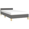 Casafoyer Bed Frame with Headboard Dark Gray 39.4"x79.9" Twin XL
