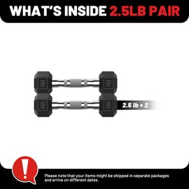 PAPABABE Dumbbells Set of 2 2.5lbs Dumbbells Pair, 2.5 Pounds Hand Weights for Women Men at Home, Free Weights Dumbbells Set for Home Gym Equipment, Pesas Mancuernas para Ejercicios de Hombre Casa.