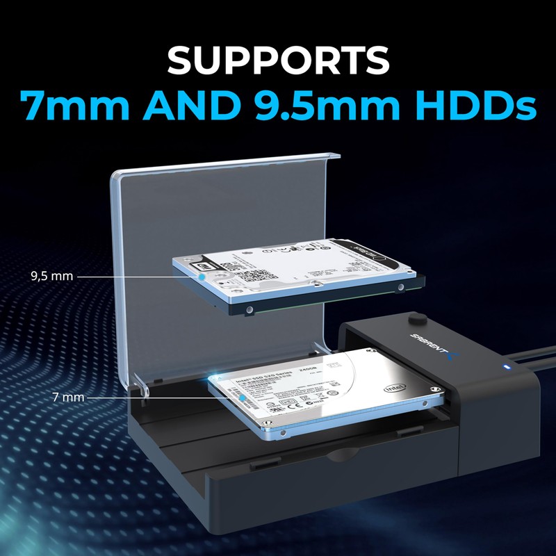 SABRENT USB 3.0 to SATA External Hard Drive Lay-Flat Docking