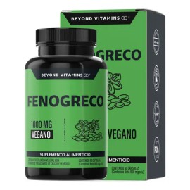 Beyond Vitamins | Fenogreco 1000mg Con Calcio Y Hierro | Fenogreco Aguaje - Vegano Y Sin Rellenos | Fenugreek - Vitaminas Mujer / Hombre - 60 Caps