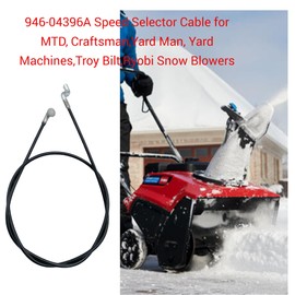 GardenP+ 946-04396A Speed Selector Cable fits MTD, Craftsman, Yard Man, Yard Machines, Troy Bilt, Ryobi Snow Blowers, Snow Throwers, Replaces OEM 946-04396A, 746-04396, 746-04396A