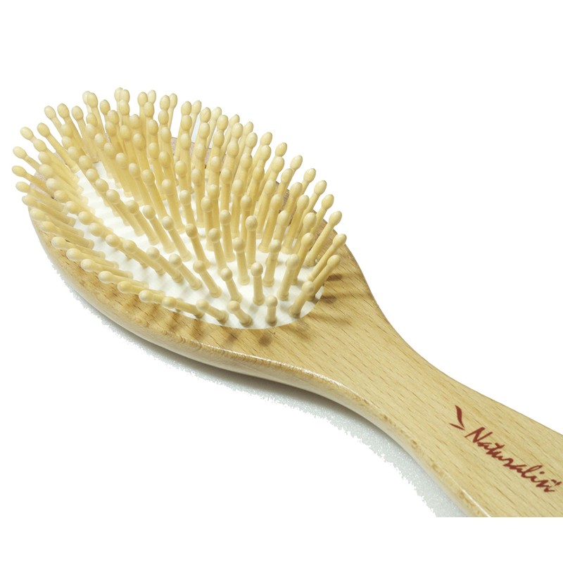 Wood Massage Hair Brush Natural Wrist with Gentle Stimulation