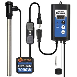 XCLBTFDC 1000W Immersion Water Heater Portable Electric Hot Tub and Bathtub Fully Submersible Water Heater with Thermostat, GFCI Leakage Protection for Hot Tub, Water Trough, Buckets, pool Easy to use