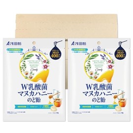 浅田飴 W乳酸菌マヌカハニーのど飴 60g ×2袋セット PSJBOX のど飴