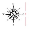 Compass Sticker for Outdoor and Indoor (RPT 53) (9 cm,