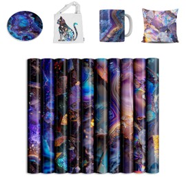 Marble Crystal Sublimation Ink Sheets for Heat Press Machine,Sublimation Paper for Tumblers Blanks Tshirts, 12x12inch