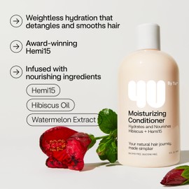 4U by Tia Moisturizing Conditioner for Curly Hair - Nourishing conditioner curly, coily, kinky hair Formula Made from Hemi15 & Hibiscus - Curly hair conditioner for Frizz Control (13 fl oz)