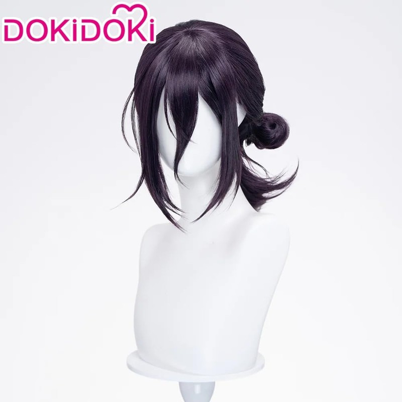 KIRA KIRA Anime Cosplay Wig Women 35cm Deep Purple Ponytail