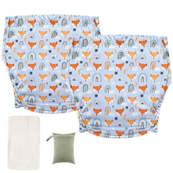 WEEOATAR Unisex Incontinence Underwear Adult Cloth Diaper Swim Diaper,Waterproof,Reusable and