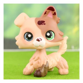 diylpshome custom miniature cat and dog figure pack collie cat cutie pets kids gift:_white collie