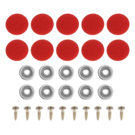 INFINAUTO Headliner Button Buckle Repair Clip, Car Roof Interior Ceiling Fixing Roof Snap Rivets Retainer Metal Lint Red, 10 Pcs
