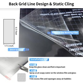 MAGIDEKOR Window Privacy Film One Way,Reflective Mirror Window Film Daytime Privacy, UV Sun Blocking Heat Control Static Cling,Window Tint for Home Office,Silver,17.5 Inch X 6.5 Feet