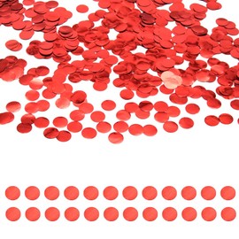 Yosawo 50g/1.76oz Metallic Glitter Foil Confetti Round Tissue Paper Table Confetti Dots Shiny Round Confetti Tissue for Birthday Baby Shower Wedding Party Confetti Decorations(K/ZXY/Red)