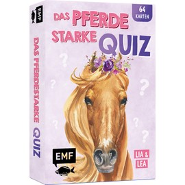 Edition Michael Fischer GmbH Card Game: The Horse-Strong Quiz from the Popular Social Media Stars Lia and Lea - #ponylife: With over 120 exciting quiz questions on 64 cards