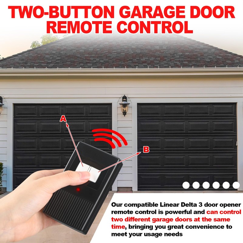 Kingdder 4 Pcs 8 Dip Switch Garage Door Remote Two