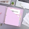 SKYDUE Binder Dividers with Tabs and Pockets, Long-Lasting Plastic 6