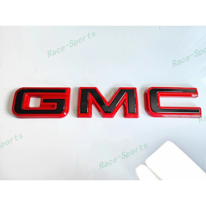 Auto GMC OVERLAY Front Rear Red Black GMC Emblem 2019+