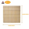 3 Sheets Sushi Mat, 9.5x9.5 Inch Natural Bamboo Sushi Rolling