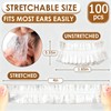 100 Pieces Clear Ear Covers for Shower Bath Lightweight Disposable