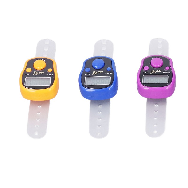 6 Pcs Electronic Finger Counter Portable Lightweight Adjustable Ring Clicker