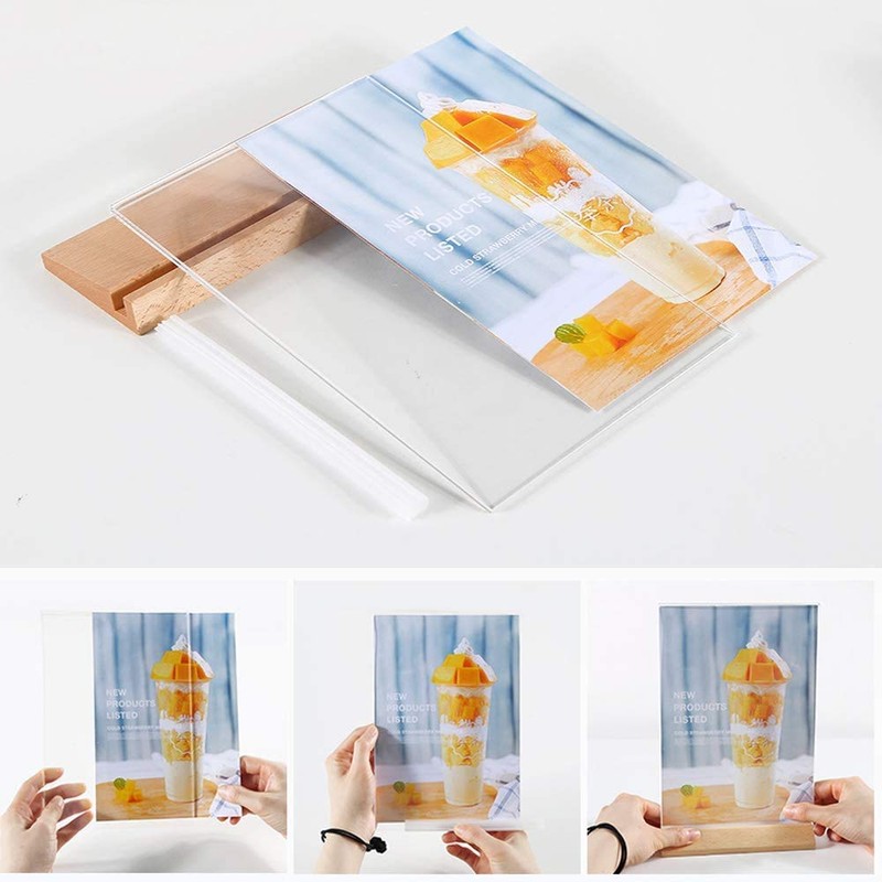 SVIAO Sign Holder Photo Frame Clear Acrylic Menu Stand POP