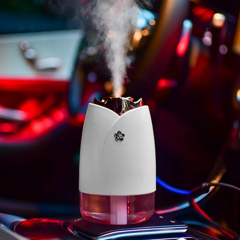 USB Car Air Humidifier Atomizer LED Night Light Fog Purifier