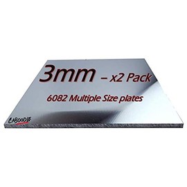 3mm Aluminium Sheet Plate- MULTIPLE SIZE'S & PACK QTY'S - 100 x 100 x 3mm - 2 Pack