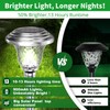BEAU JARDIN 8 Pack Solar Pathway Lights Outdoor Stainless Steel