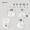 Vent Systems 1.5" Inch Pack of 4 White Door Air