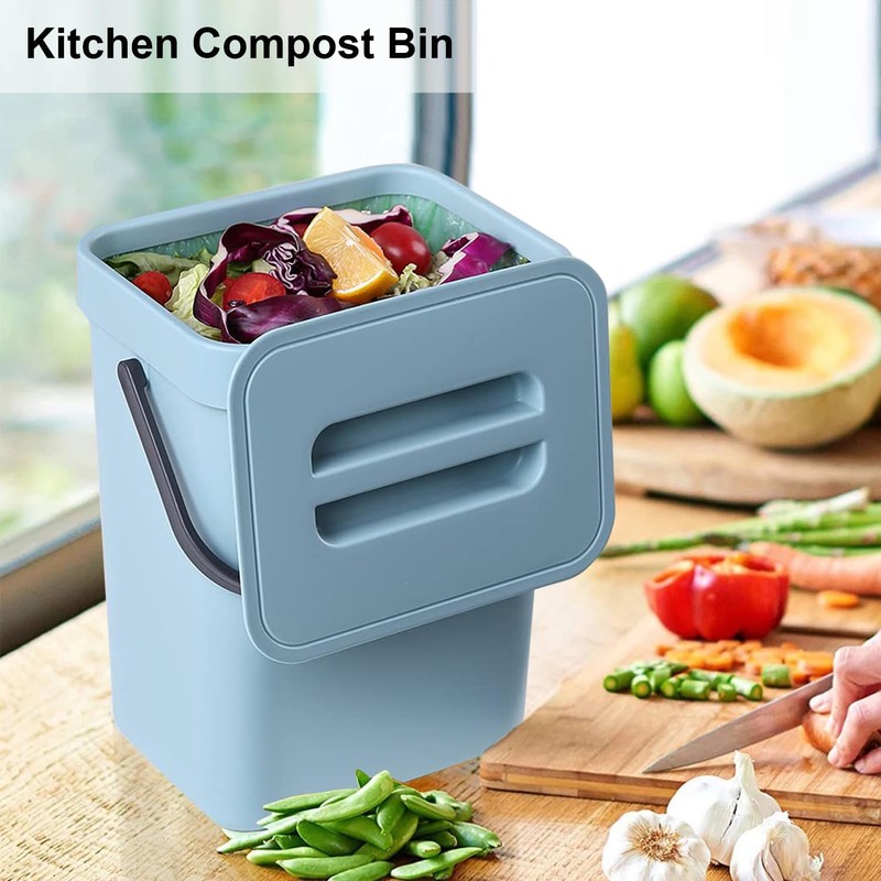 LALASTAR Compost Bin Kitchen, Small Compost Bin for Kitchen, Countertop