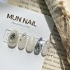 Bling Brooch Marble Nail Tips Wedding Nail Recommendation - Mediaval