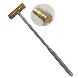 ARTESIA TOOL 9.5" (24.1 cm) Double Ended Brass Mini Mallet Hammer | 2" (5.1 cm) Head | 0.5" (1.3 cm) Striking Surface Each End | Anodized Aluminum Handle with Textured Grip