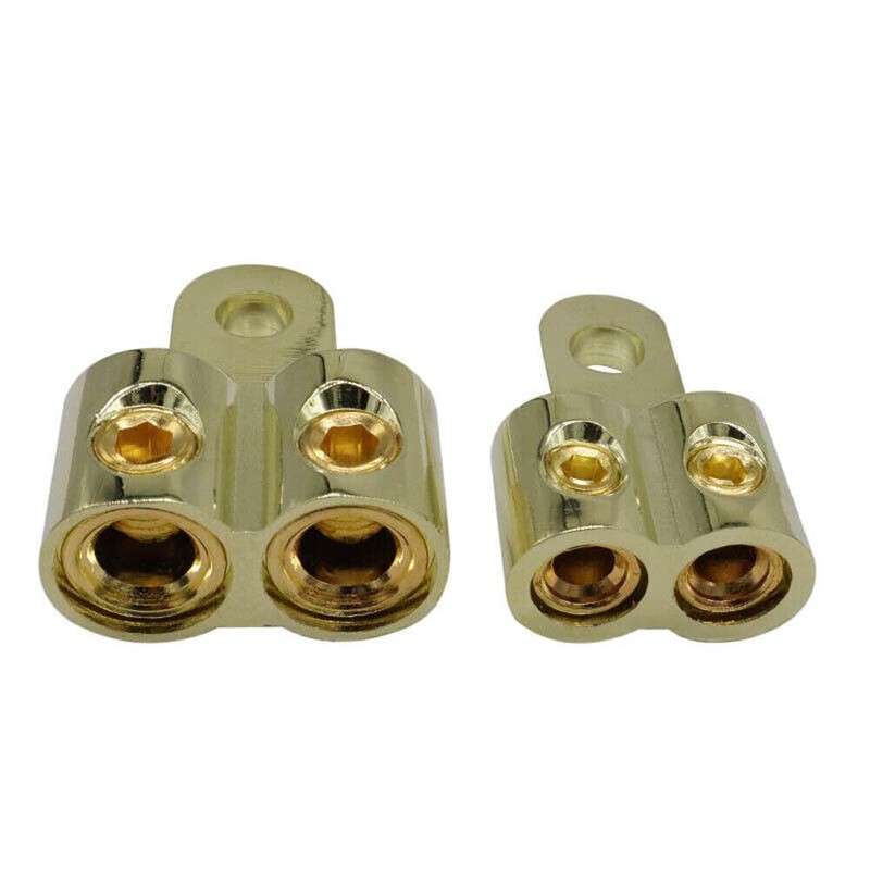 0/4 Gauge Screw Wire Butt Ring Terminal Connectors Car Audio