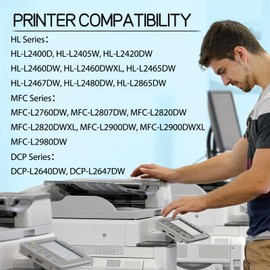 USUPERINK Compatible for Brother TN830XL TN830 TN-830 Toner Cartridge & DR830 Drum Unit Set use in HL-L2460DW HL-L2480DW HL-L2400D HL-L2405W MFC-L2820DW DCP-L2640DW Laser Printer (1 Drum,3 Toner)