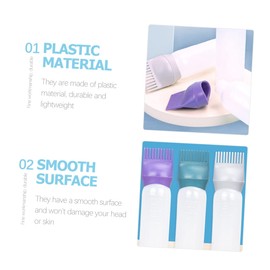 Minkissy 4pcs Hair Color Applicator Bottles with Comb Tip Squeeze Bottles for Easy Hair Dye Application Portable and Practical Grey Deep