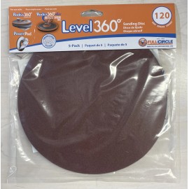 Full Circle Radius 360 Drywall Sanding Discs, 9" 120-Grit (5 Pack) Fits PC 7800