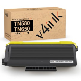 V4INK 1 Pack Black New Replacement for Brother TN580 TN650 Toner Cartridge for use with Brother HL-5370DW, HL-5340D, DCP-8065DN, HL-5240, HL-5250DN