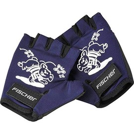 FISCHER Children's Cycling Gloves Sports Gloves Children S Blue Washable with Pull-Out Aid Padded