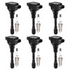 Set of 6 Ignition Coil Pack and Spark Plugs for