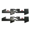 2PC 3D Raised Letters 4X4 Overlay Blackout Emblem with Adhesive
