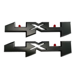 2PC 3D Raised Letters 4X4 Overlay Blackout Emblem with Adhesive Backing Replacement for Silve-rado Sier-ra 1500 2500Hd 3500Hd