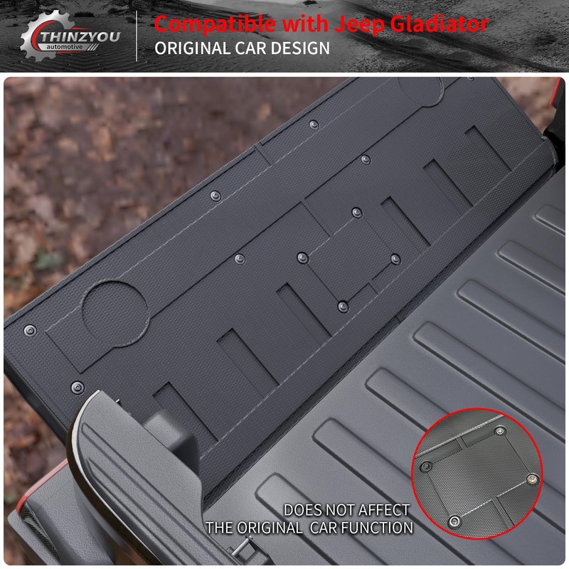 Thinzyou Tailgate Mat Compatible with 2020-2024 2025 Jeep Gladiator JT