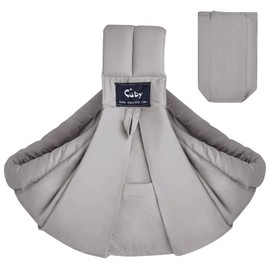 CUBY Baby Carrier Sling, Baby Essentials for Newborn Natural Cotton Adjustable Baby Carriers from Newborn Comfortable Easy Wearing Nursing for Infant Toddler Wrap Sling for Newborn